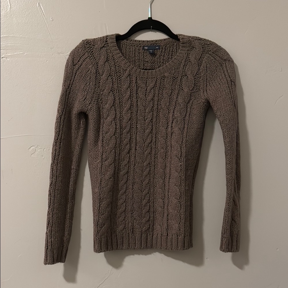 Women’s Gap Brown Cable Knit Sweater